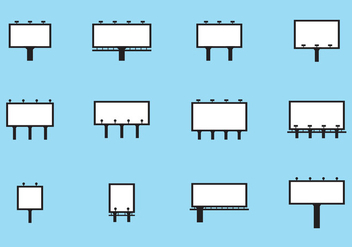 Blank Billboard Vector - vector gratuit #386289